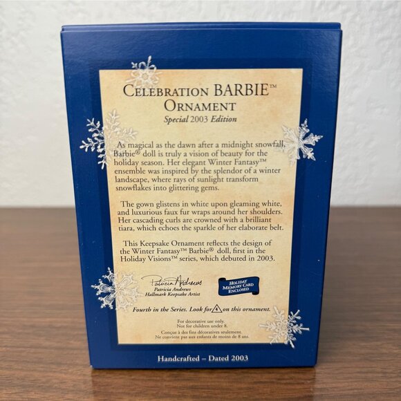 VTG Hallmark Keepsake 2003 Celebration Barbie Ornament Special Edition NEW W BOX - Picture 2 of 5